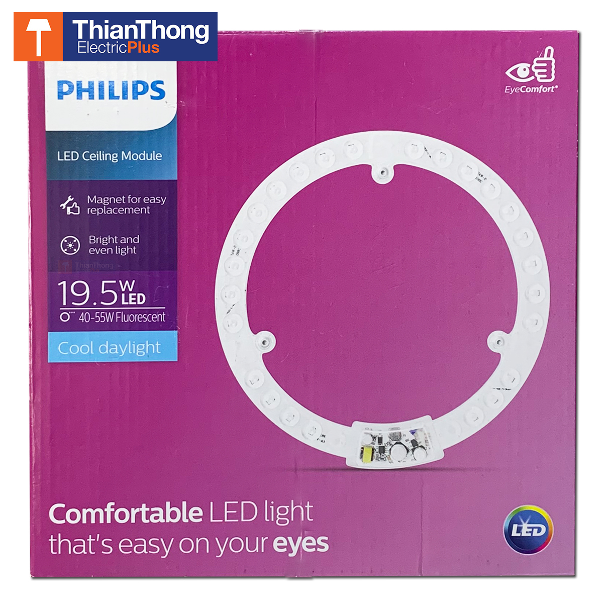 Philips แผงไฟโมดู โคมเพดานกลม ฟิลิปส์ LED Ceiling Module Circle 19.5W Daylight 6500K