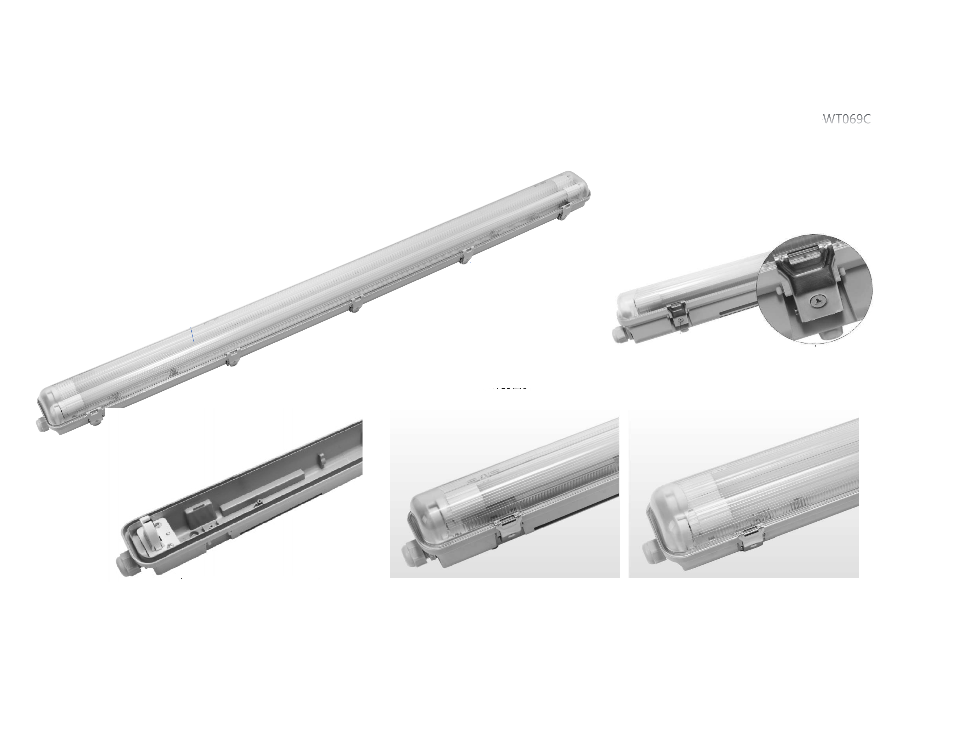 Philips โคมไฟกันน้ำกันฝุ่น ฟิลิปส์ Bare TLED Waterproof WT069C 2 x 600 mm. 
