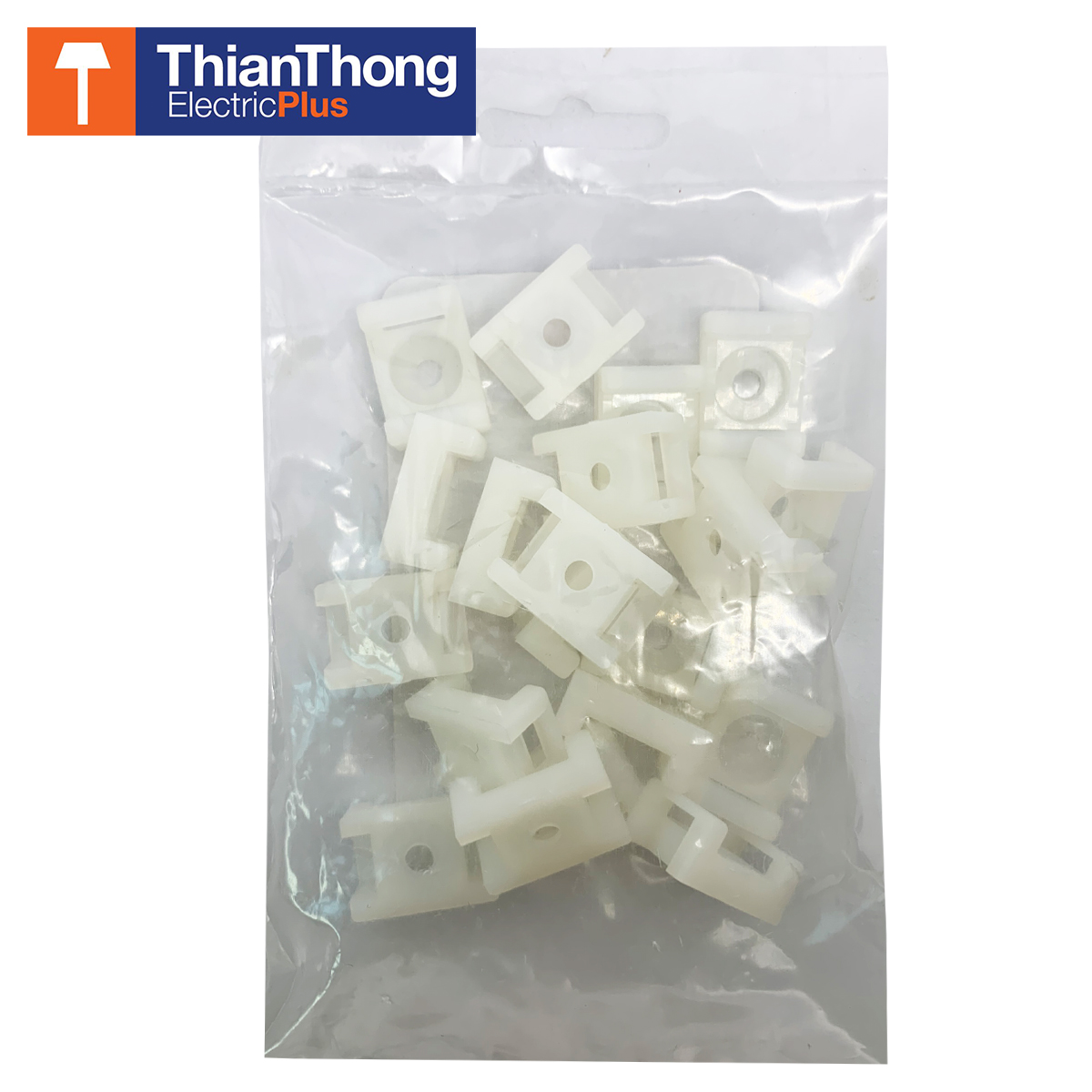 Prolock แป้นยึดสกรู โปรล็อก Saddle type tie mount ขนาด 16 mm. White สีขาว แพ็ค 20 ชิ้น
