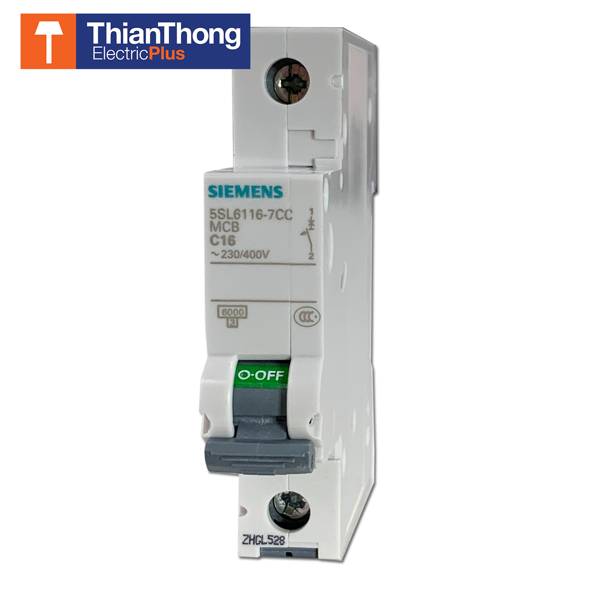 Siemens เบรกเกอร์ ลูกย่อย 1P ซีเมนต์ Miniature Circuit Breakers 5SL Series 1P 16A - 5SL6116-7CC