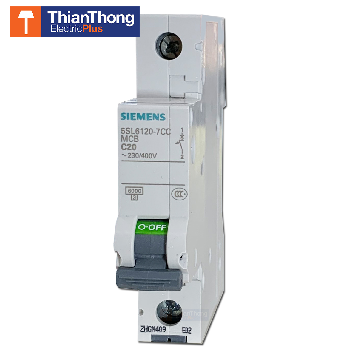 Siemens เบรกเกอร์ ลูกย่อย 1P ซีเมนต์ Miniature Circuit Breakers 5SL Series 1P 20A - 5SL6120-7CC