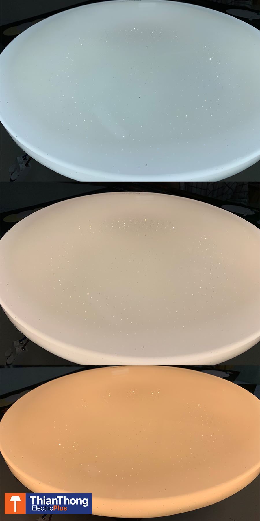 Lamptan LED โคมไฟซาลาเปาเพดาน ฝาประกาย แลมป์ตั้น Multi-Smart Ceiling Light - New Sparkle Cover พร้อมรีโมทควบคุม