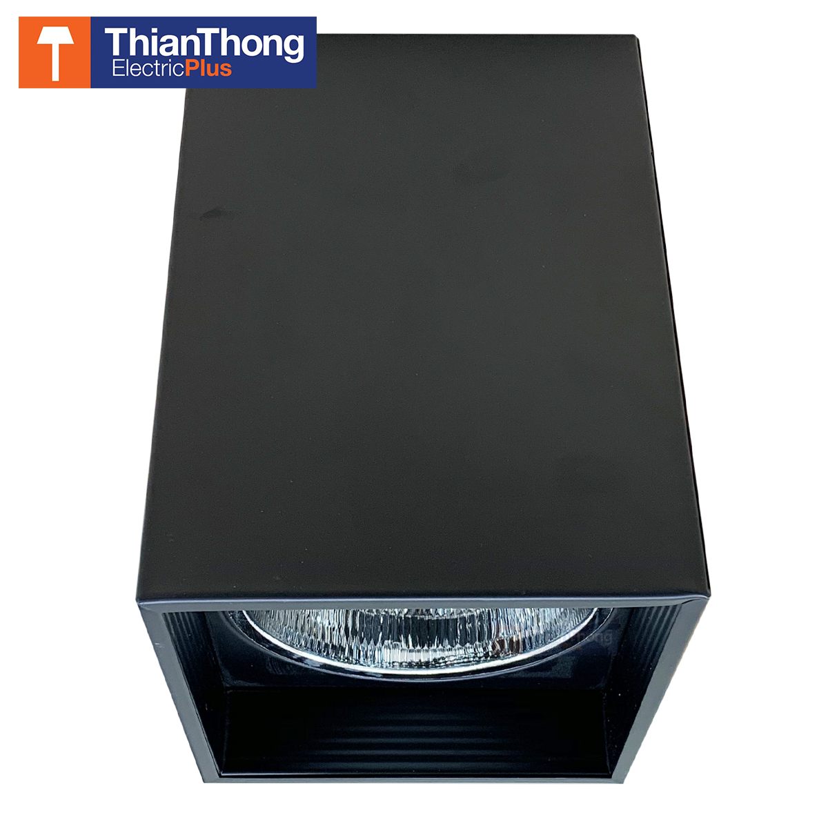 Lighting Plus โคมไฟดาวน์ไลท์ติดลอย ทรงเหลี่ยม 4 นิ้ว Downlight Square Black สีดำ STW-SB-4