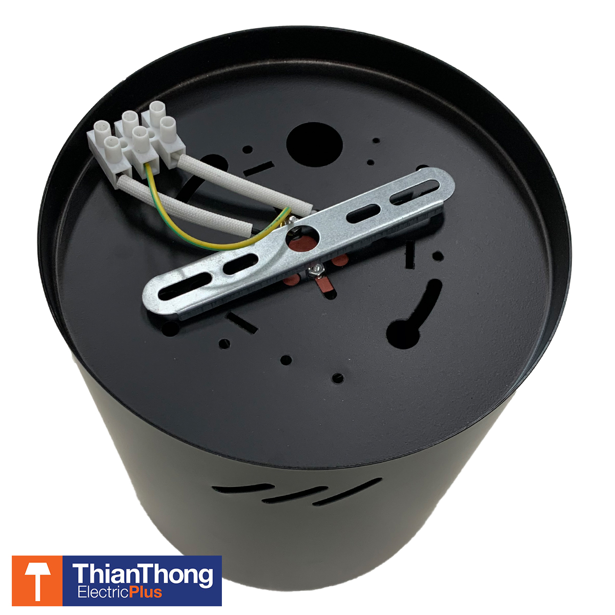 Lighting Plus โคมไฟดาวน์ไลท์ติดลอย ทรงกระบอกกลม Downlight Round ขนาด 6 นิ้ว สีดำ STW-RB-6