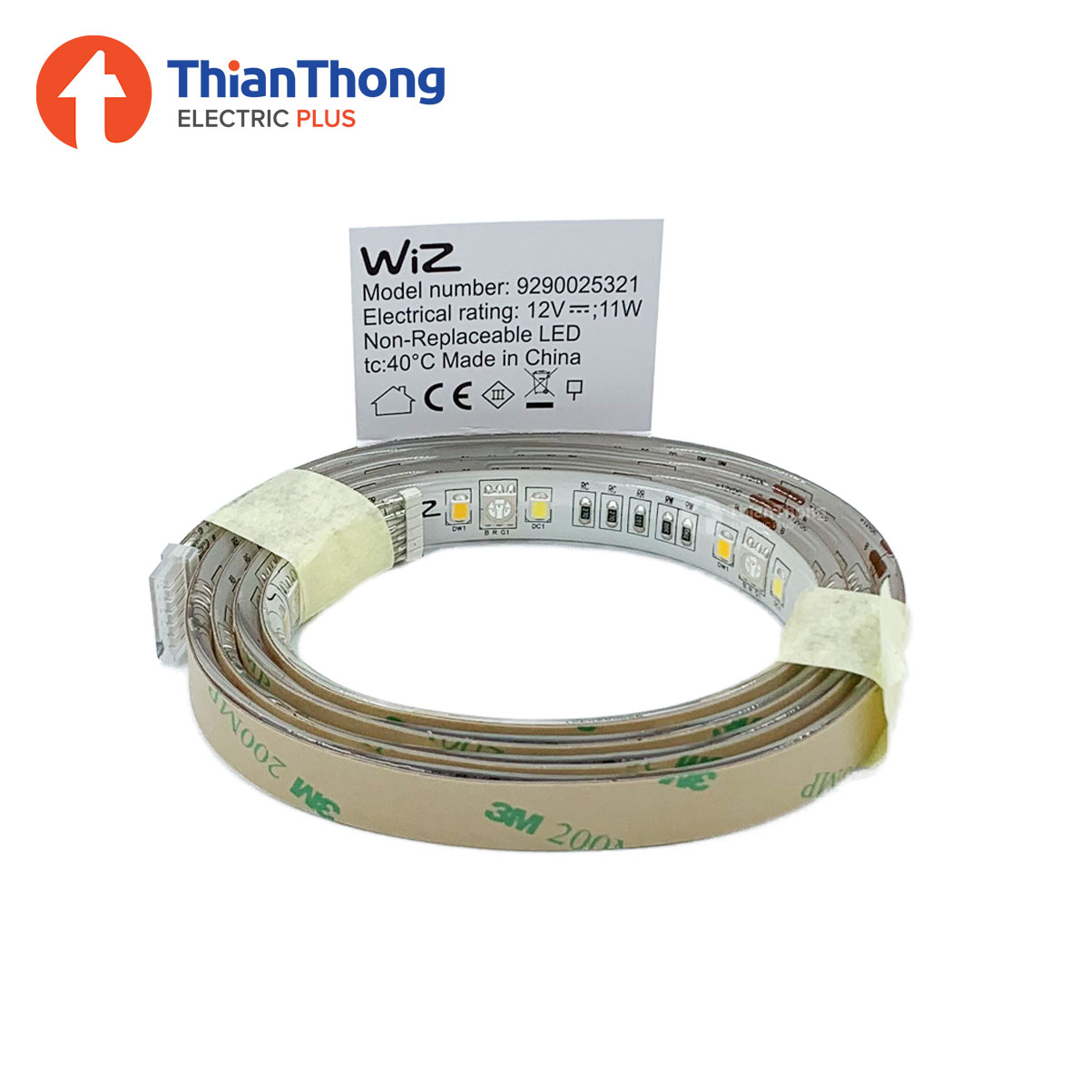 Wiz by Philips ไฟเส้น LED อัจริยะ ปรับแสงขาวและสี 16 ล้านสี ส่วนต่อเพิ่ม 1 เมตร ฟิลิปส์ วิช LED Strip Base White and Colors 1M Extension