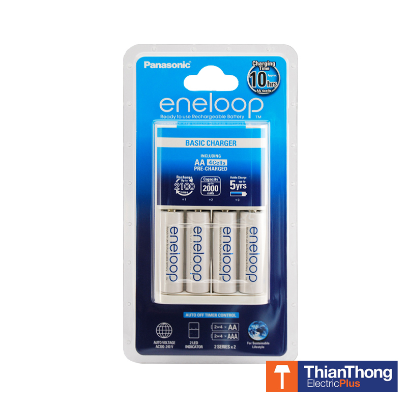 Panasonic เครื่องชาร์จพานาโซนิค และ ถ่าน Eneloop Battery AAx4 K-KJ51MCC40T