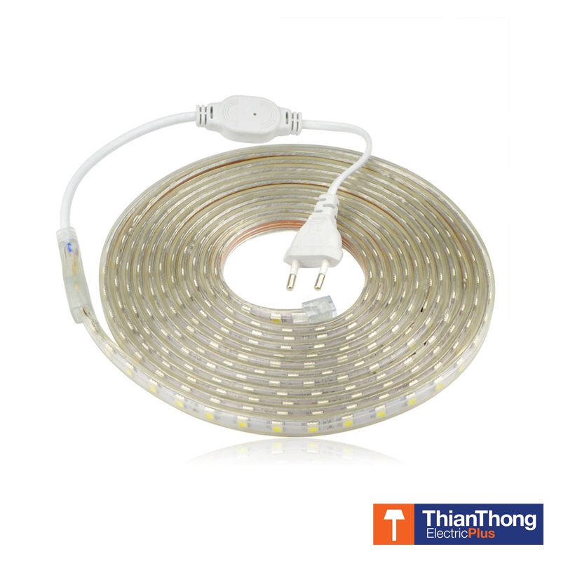 Lighting Plus - LED Strip 5050 60 LED/M 220V ไฟตรง ชุดสำเร็จรูปพร้อมใช้ 5 เมตร