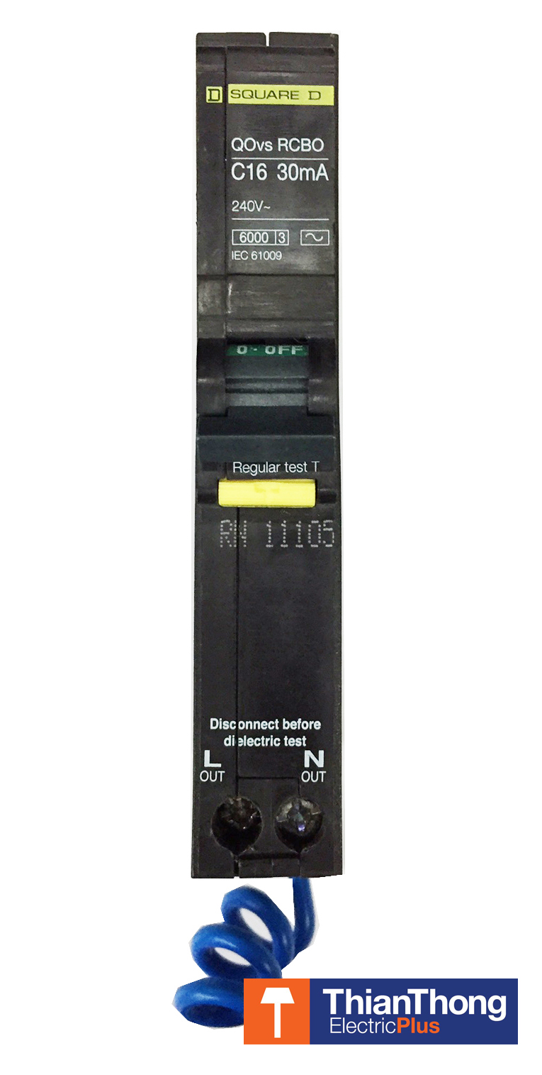 Schneider ลูกย่อยป้องกันไฟรั่ว ไฟดูด ชไนเดอร์ RCBO Branch Breaker 1P