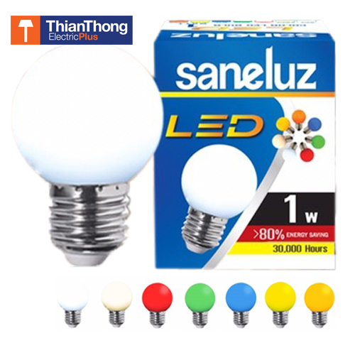 Saneluz Color LED Ball หลอดปิงปองสี ซาเนลุช 1W 