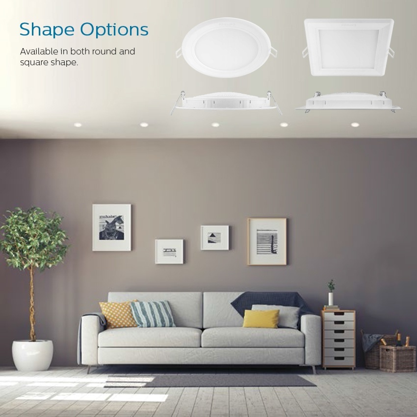 Philips Downlight Marcasite 59521 ดาวไลท์ ฟิลิปส์ LED 9W กลม