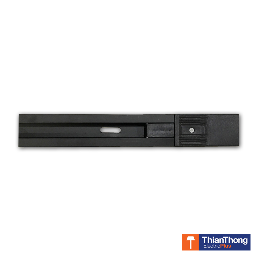 รางไฟ Track Light - Set ชนิดติดลอย ครบชุดพร้อมที่จ่ายไฟ ยาว 1 เมตร สีดำ