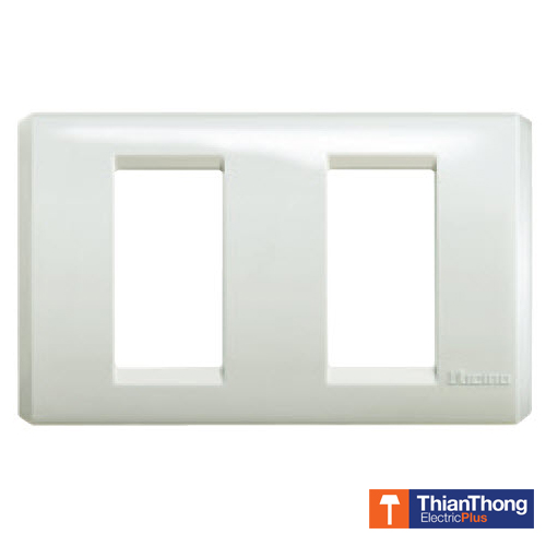 Bticino ฝา 2 ช่อง พลาสติก สีขาว บิทิชิโน มาทิกส์ Matix AM5502