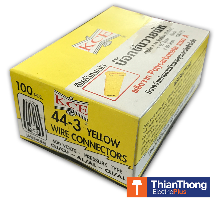 วายนัทจับสาย Wire Nut Yellow – Connector Assortment เหลือง 44-3