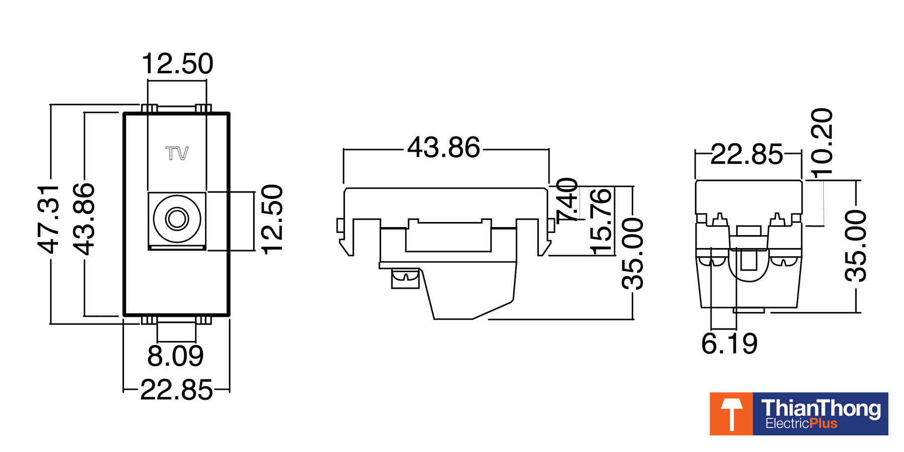 เต้ารับโทรทัศน์ 75 โอห์ม  T-150