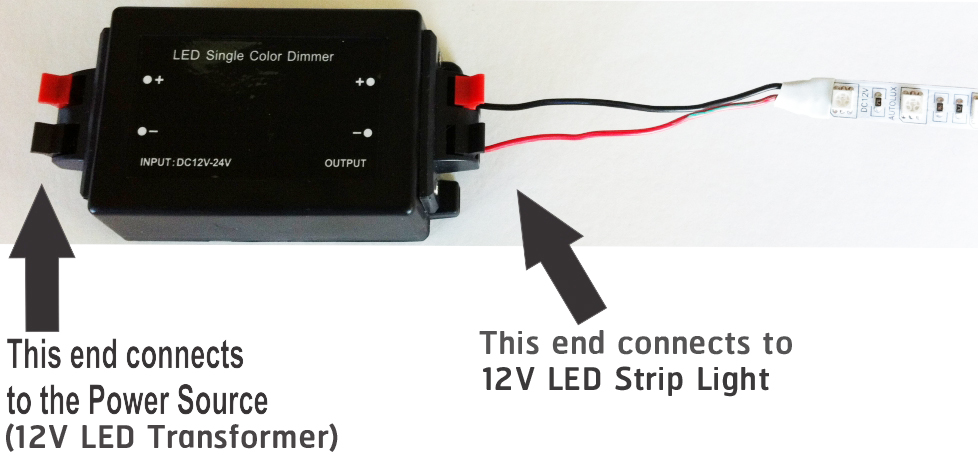 Wireless Remote LED Light Single Color RF Dimmer Controller  DC 12-24V 8A