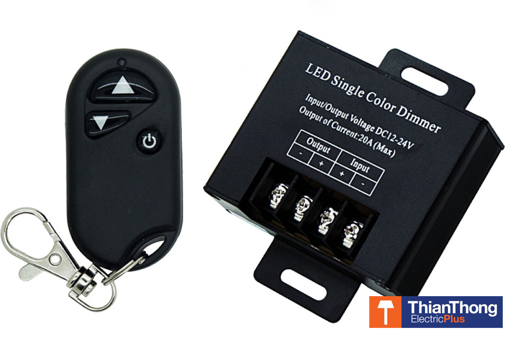 Wireless Remote LED Light Single Color RF Dimmer Controller  DC 12-24V 20A