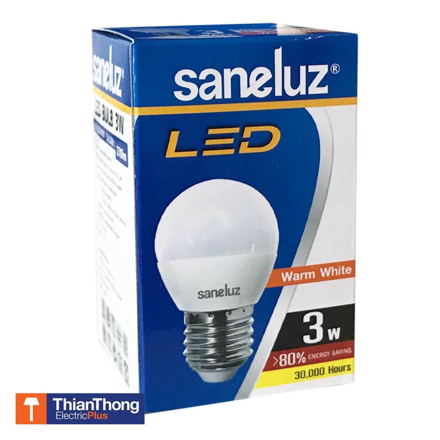 Saneluz LED หลอดไฟ ปิงปอง ซาเนลุช 3W Warm White