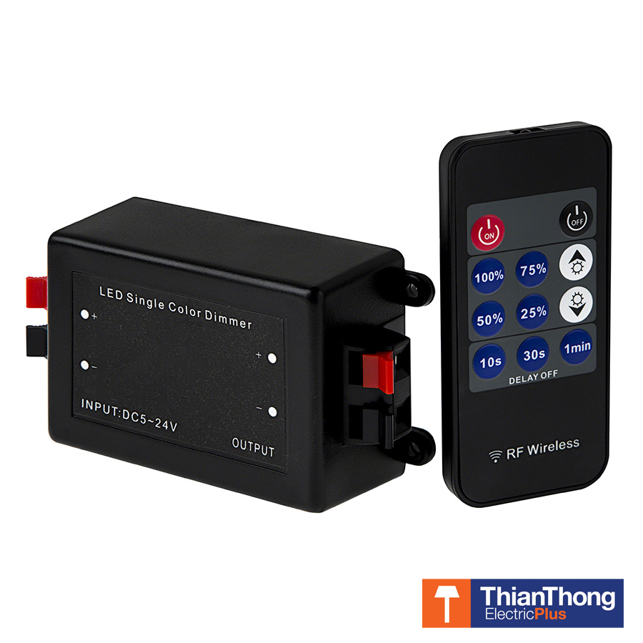 Wireless Multi Fuction Remote LED Light Single Color RF Dimmer Controller  DC 12-24V 8A