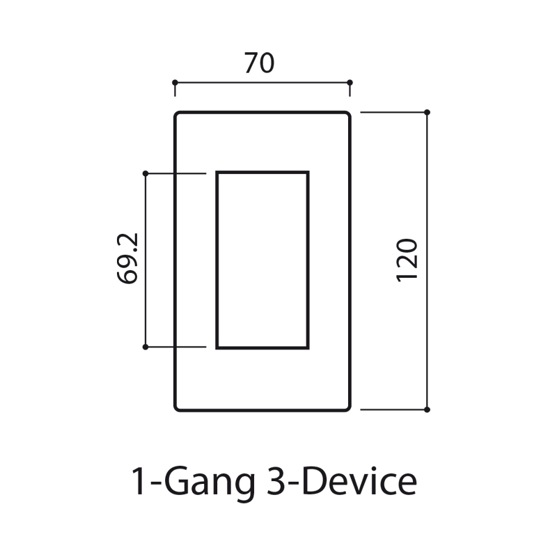 Panasonic หน้ากากกันน้ำ 3 ช่อง WEG 8981 Weather proof plates: Plastic 1-Gang Center 3-Devices
