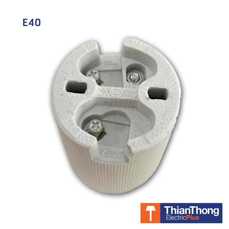 ขั้วหลอดไฟ กระเบื้อง E40 ทรงกระบอก