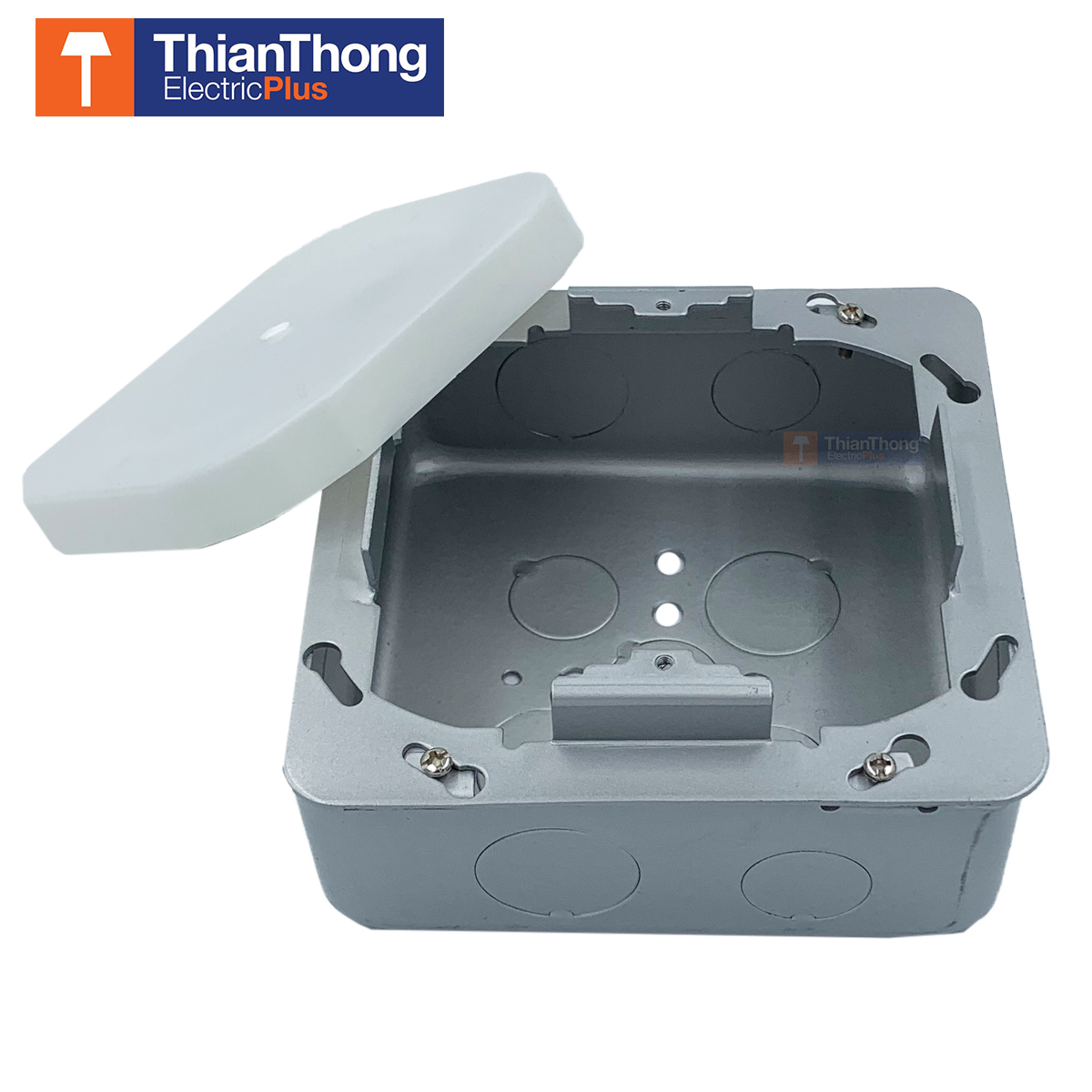 Haco กล่องโลหะเต้ารับแบบปรับองศา ฮาโก้ Haco Floor socket flush metal box SQ-120